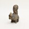 Curious Squirrel Antique Finished Aluminum Figurine – 10.5x5x12.5" Elegant Table Decor Sculpture